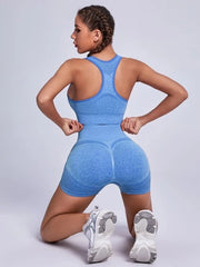Seamless Yoga Clothes Suit Women's High Waist Belly Contracting