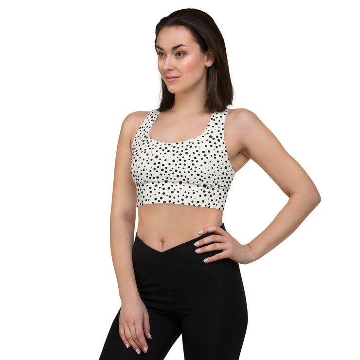 Dotted Recycled Longline Sports Bra